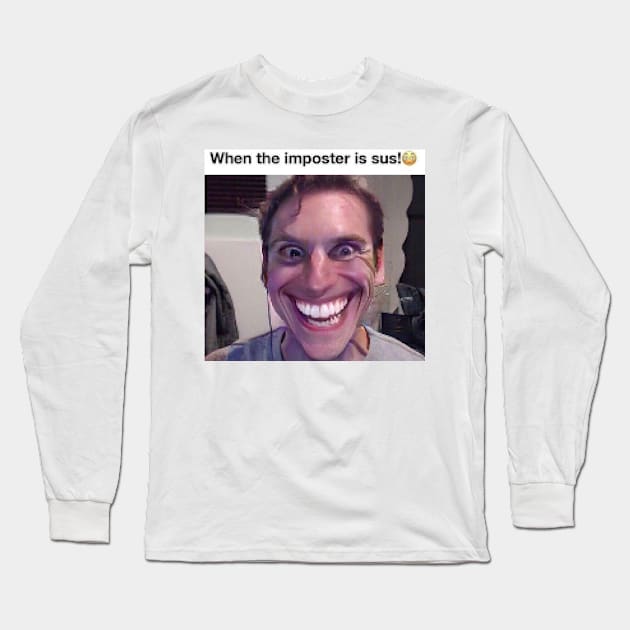 When the imposter is sus! Long Sleeve T-Shirt by zuckening